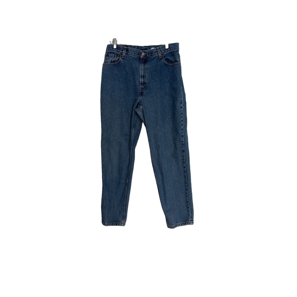 Levi's Womens 550 Blue Denim Medium Wash Relaxed Fit Tapered Leg Jeans Size 14L